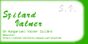 szilard valner business card