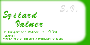 szilard valner business card